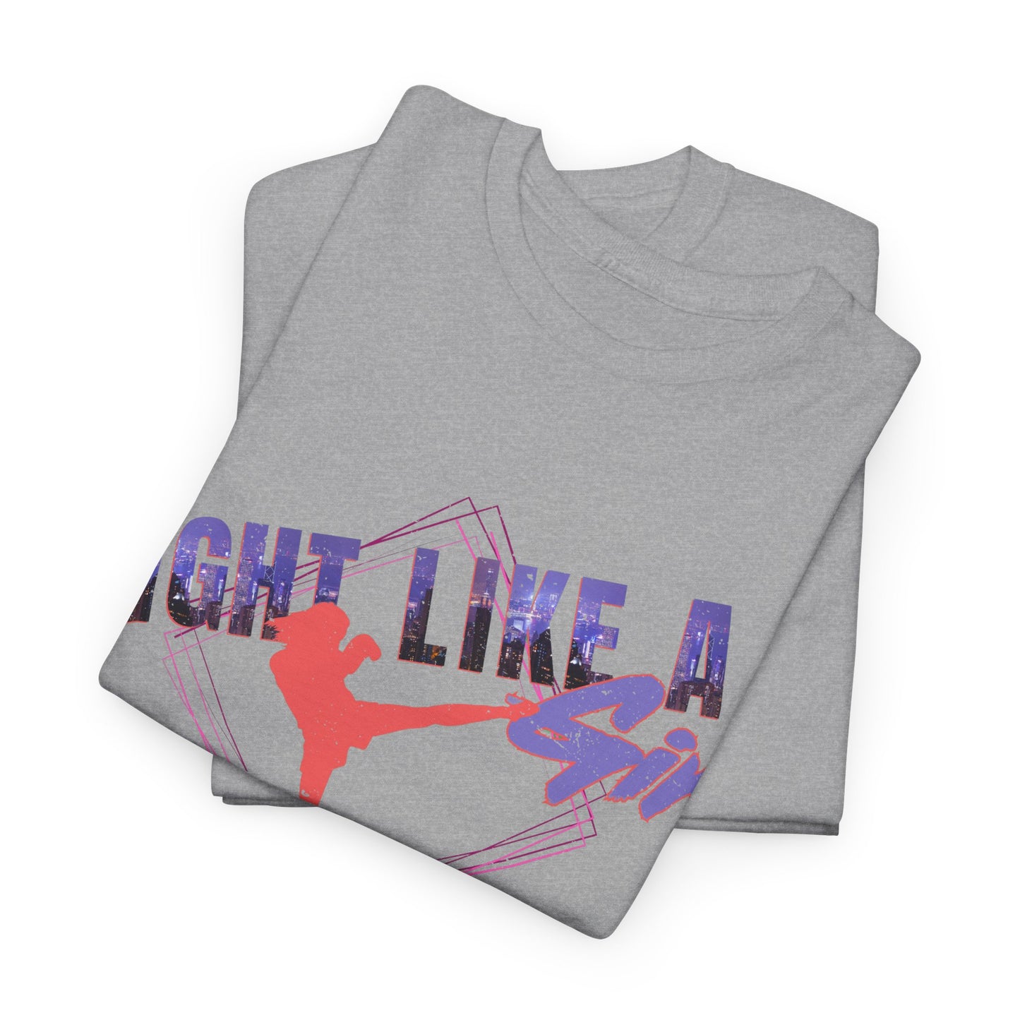 Fight Like a Girl Muay Thai Cotton Tee - City Lights