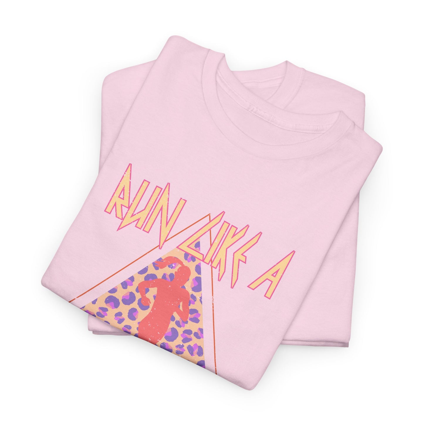 Run Like a Girl Runner Cotton Tee - Retro Rocker