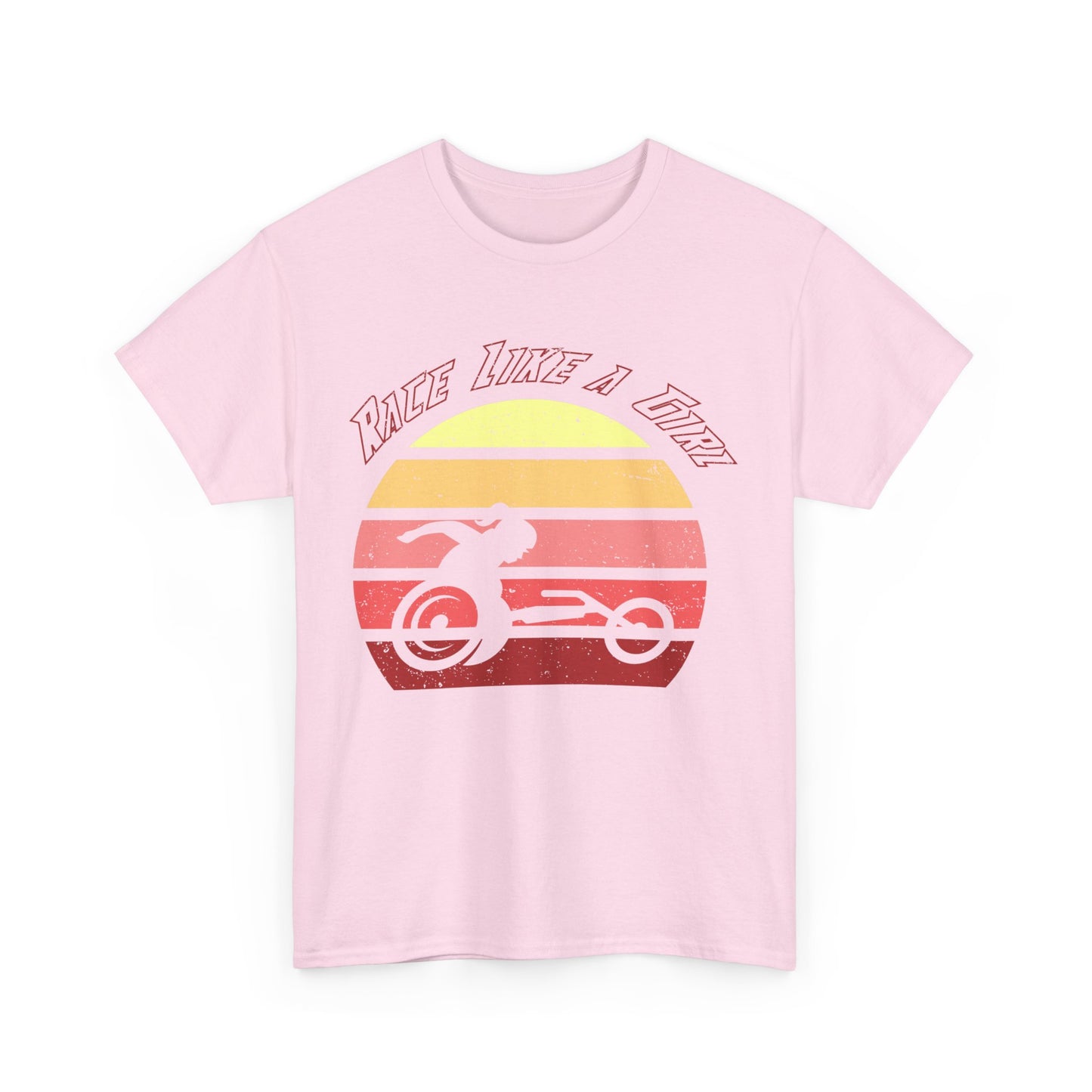 Race Like a Girl Wheelchair Racer Cotton Tee - Sundowner