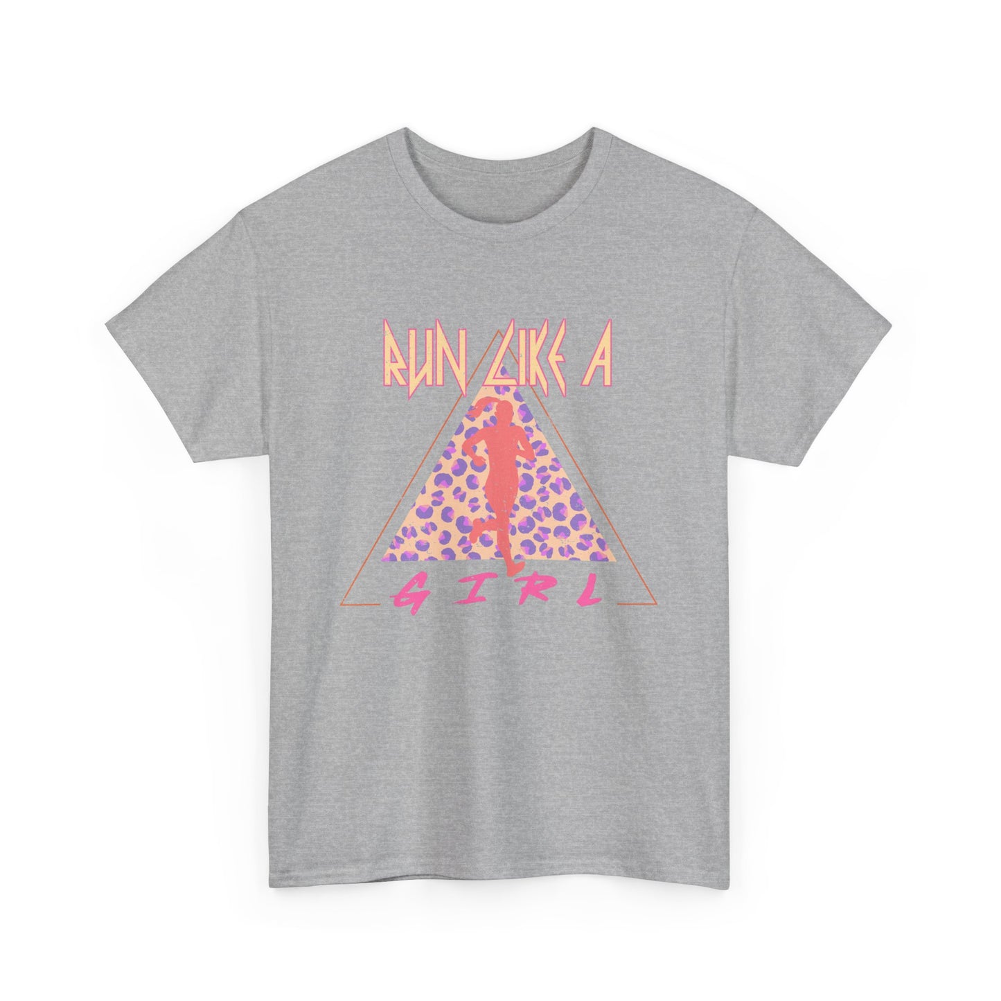 Run Like a Girl Runner Cotton Tee - Retro Rocker