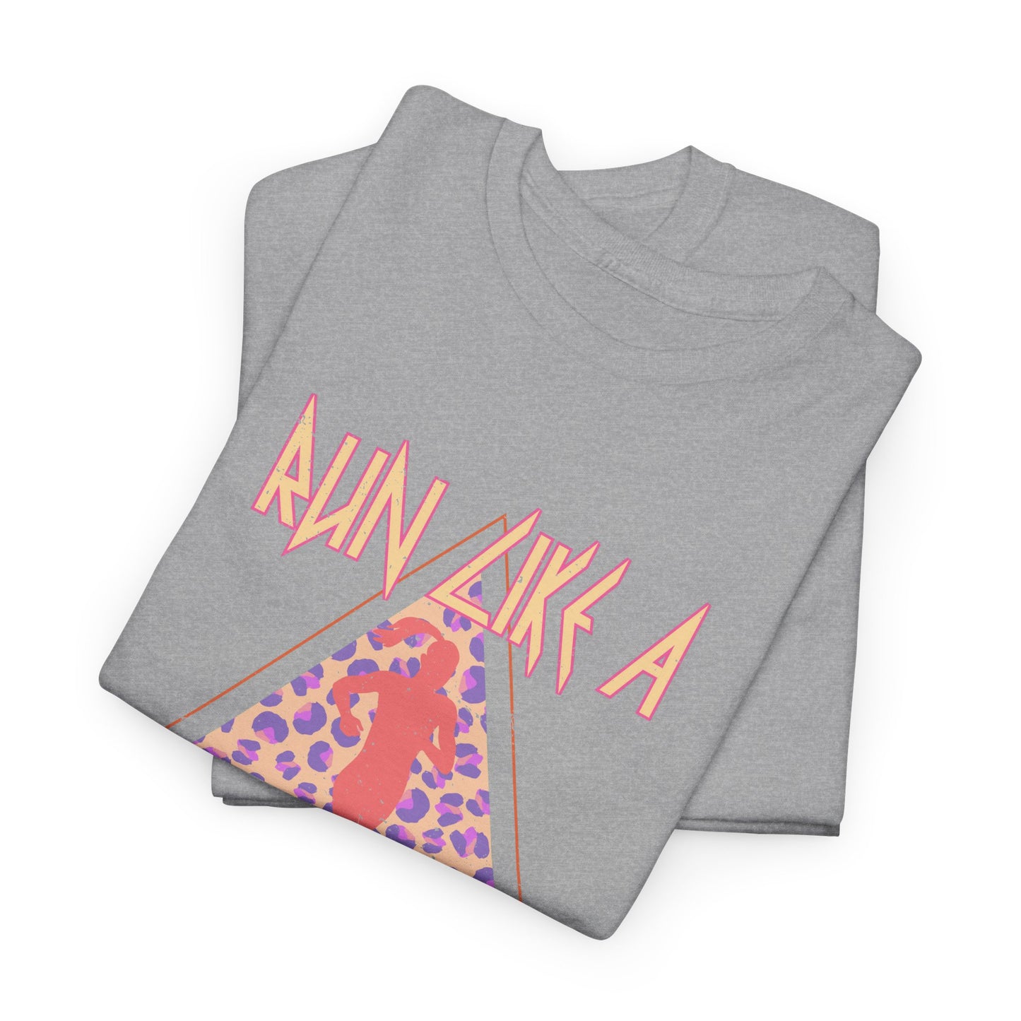 Run Like a Girl Runner Cotton Tee - Retro Rocker