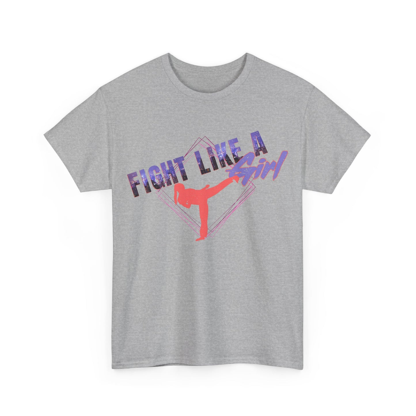 Fight Like a Girl Karate Cotton Tee - City Lights