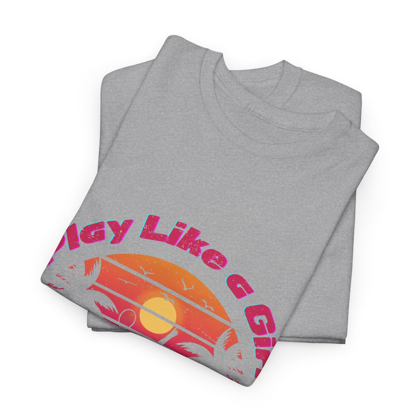 Play Like a Girl Wheelchair Tennis Cotton Tee - Vintage Sunset