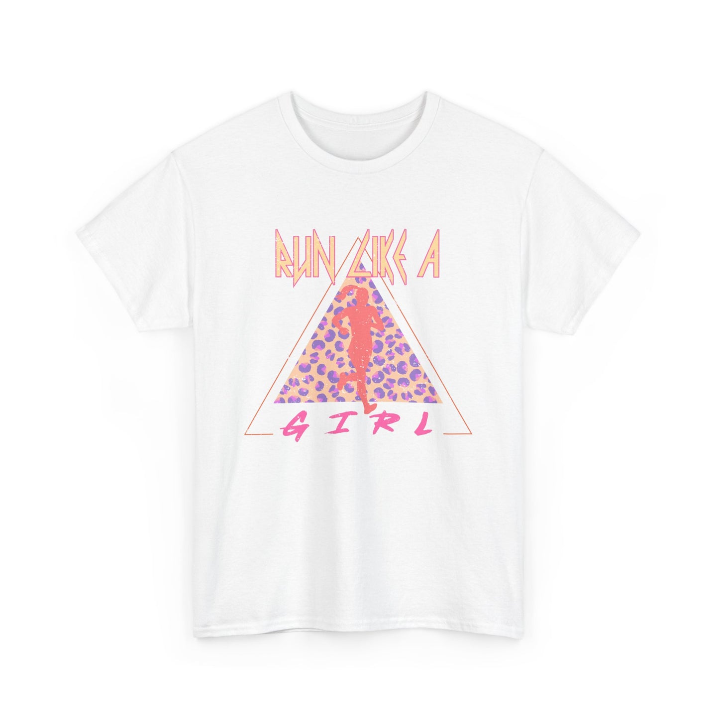 Run Like a Girl Runner Cotton Tee - Retro Rocker