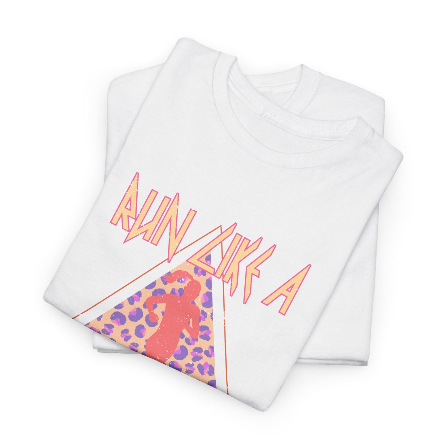 Run Like a Girl Runner Cotton Tee - Retro Rocker