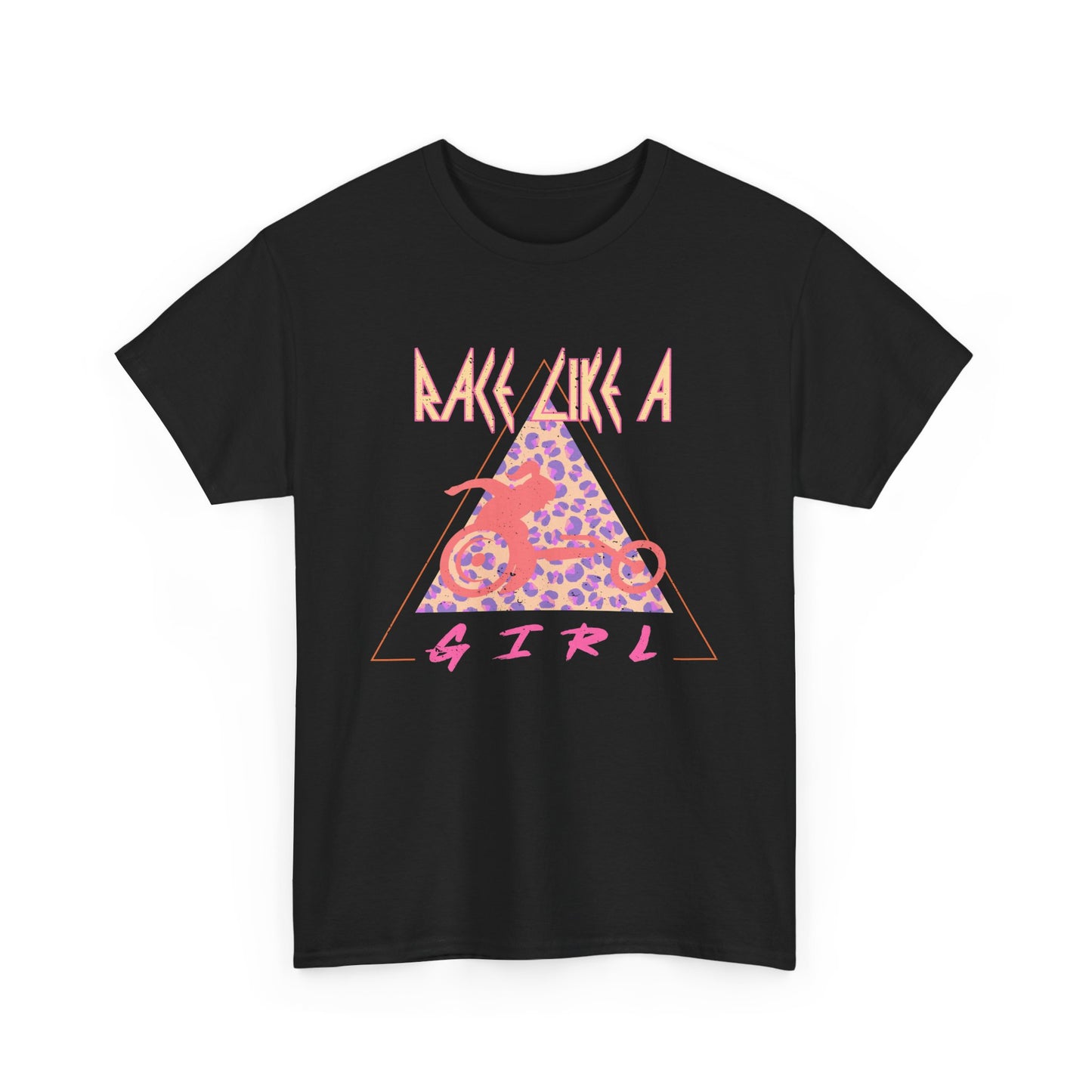 Race Like a Girl Wheelchair Racer Cotton Tee - Retro Rocker