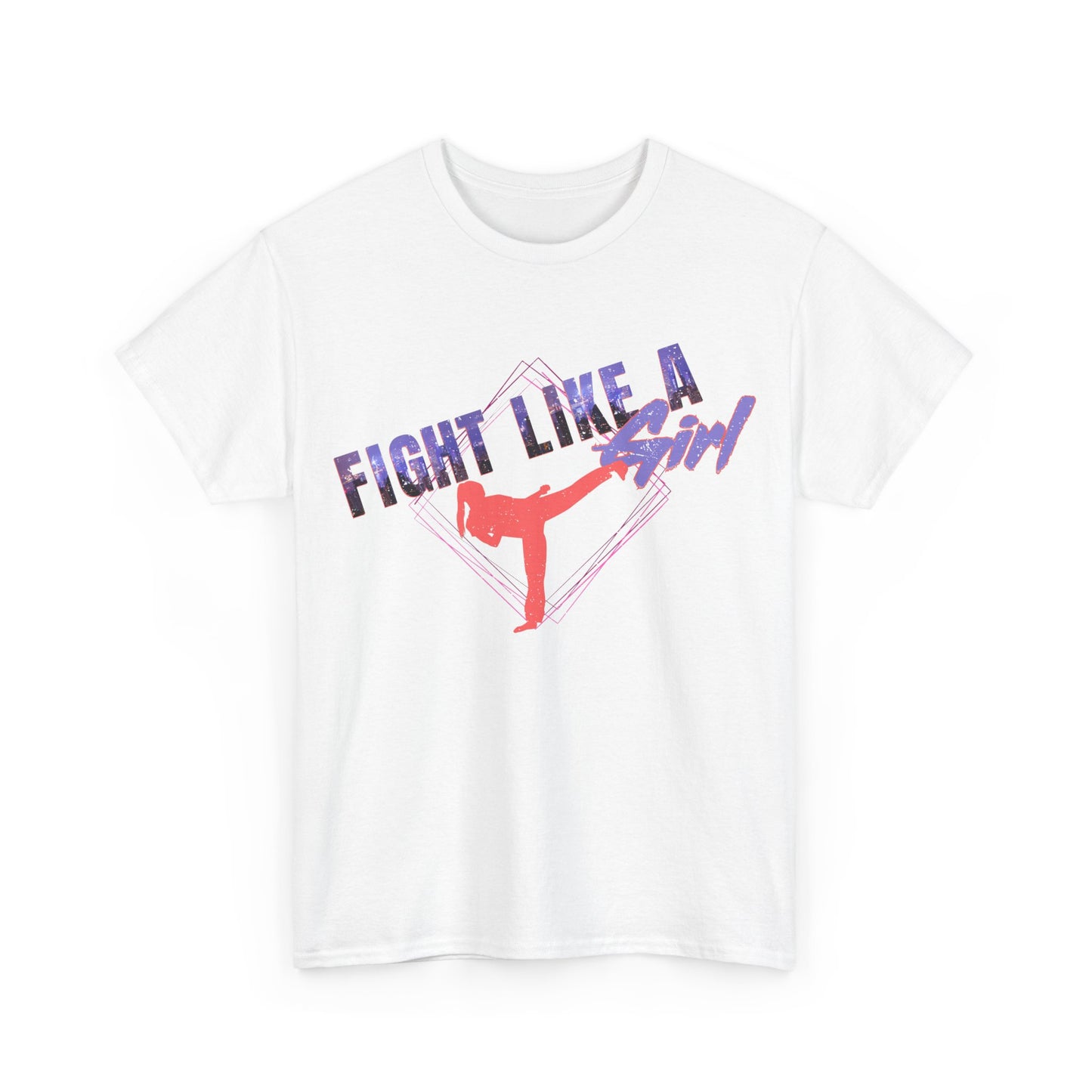 Fight Like a Girl Karate Cotton Tee - City Lights