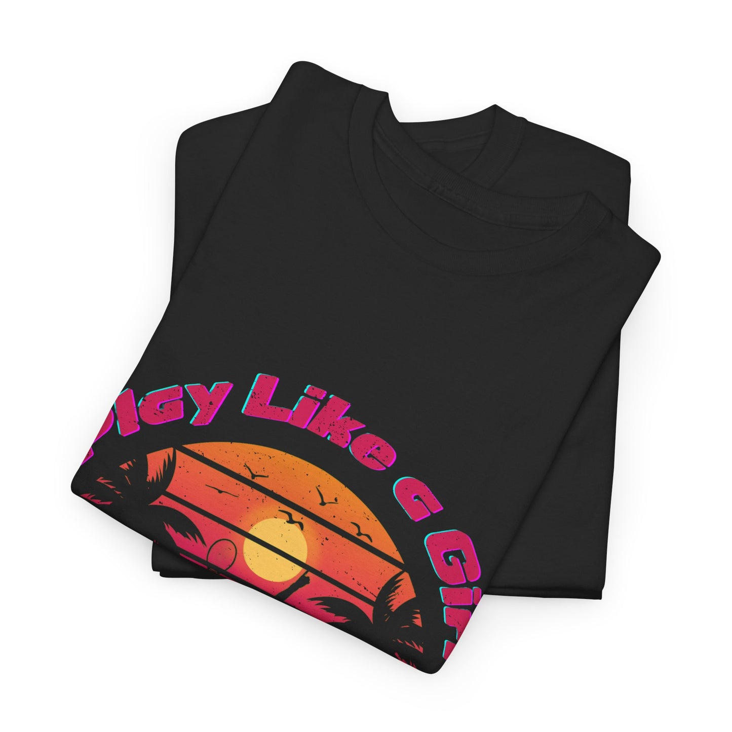 Play Like a Girl Wheelchair Tennis Cotton Tee - Vintage Sunset