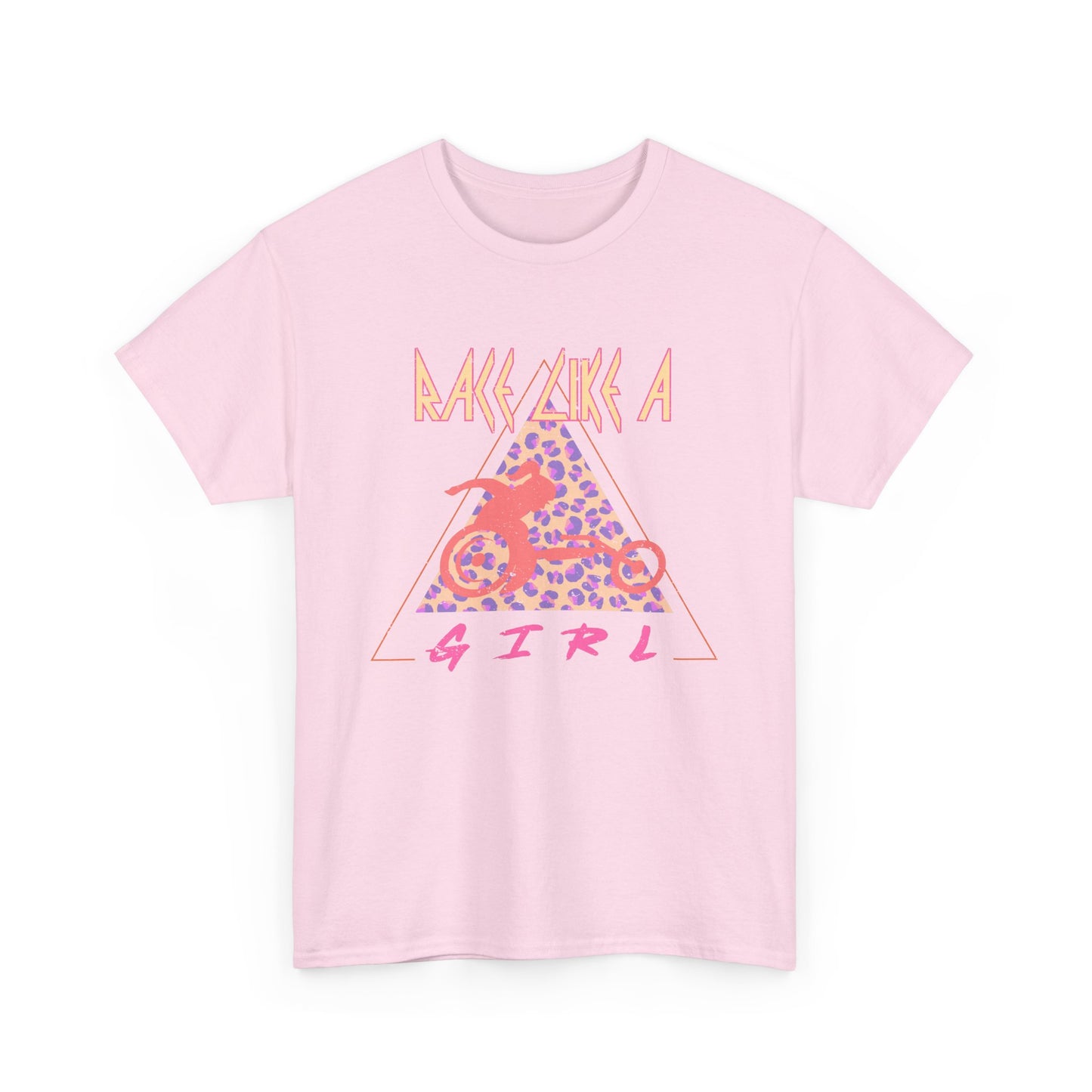 Race Like a Girl Wheelchair Racer Cotton Tee - Retro Rocker