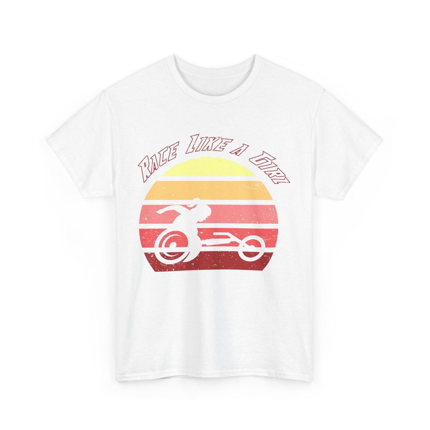 Race Like a Girl Wheelchair Racer Cotton Tee - Sundowner