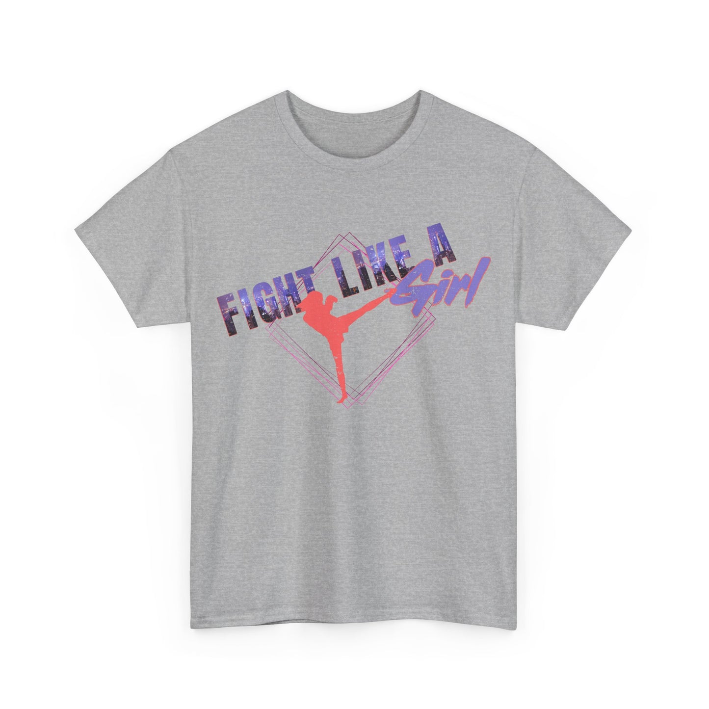 Fight Like a Girl Muay Thai Cotton Tee - City Lights