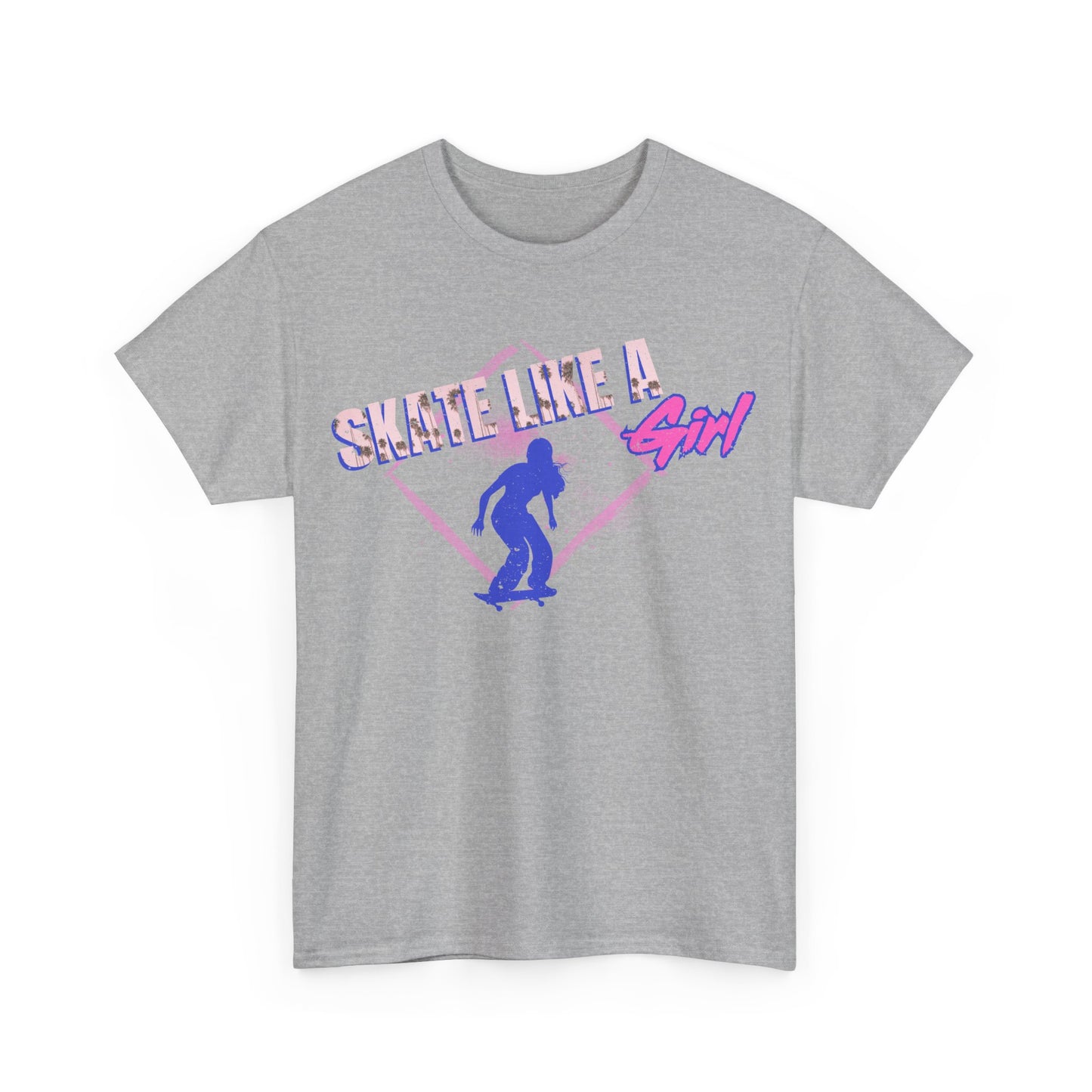 Skate Like a Girl Skater Cotton Tee - Summer Nights