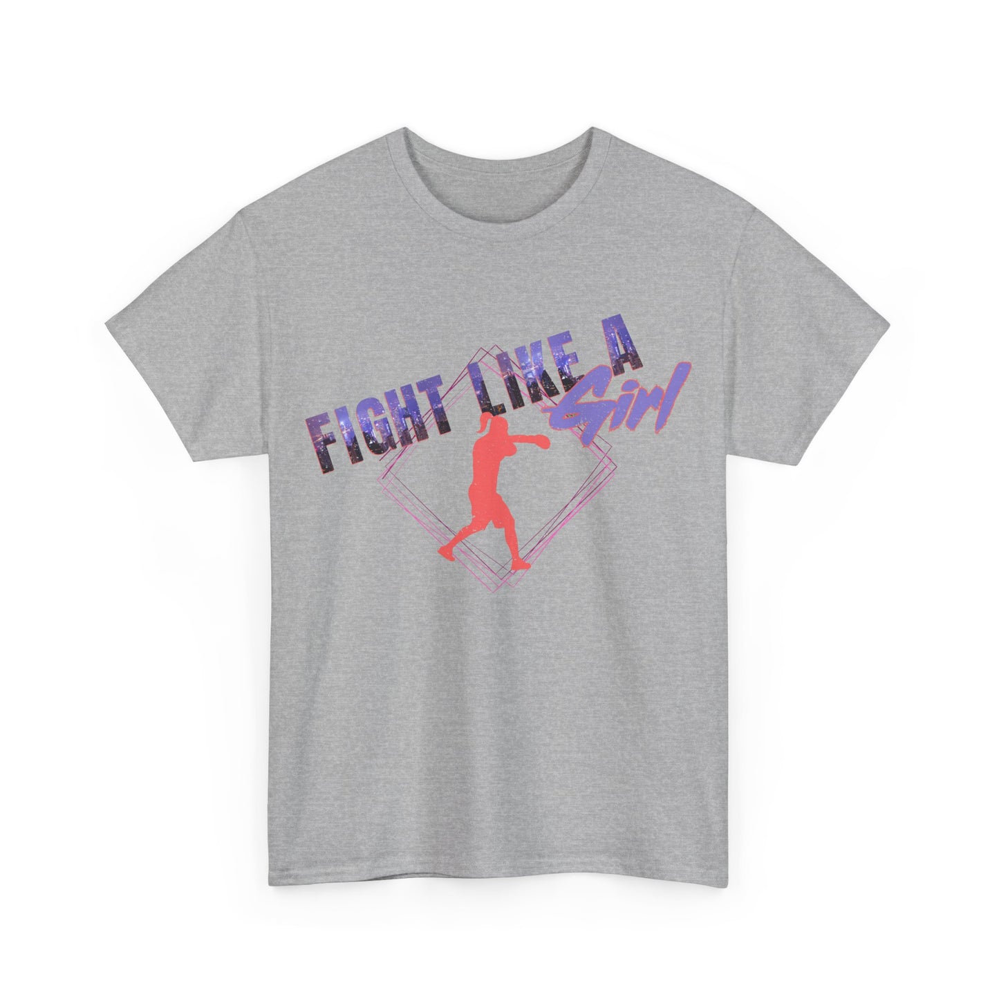 Fight Like A Girl Boxing Cotton Tee - City Lights