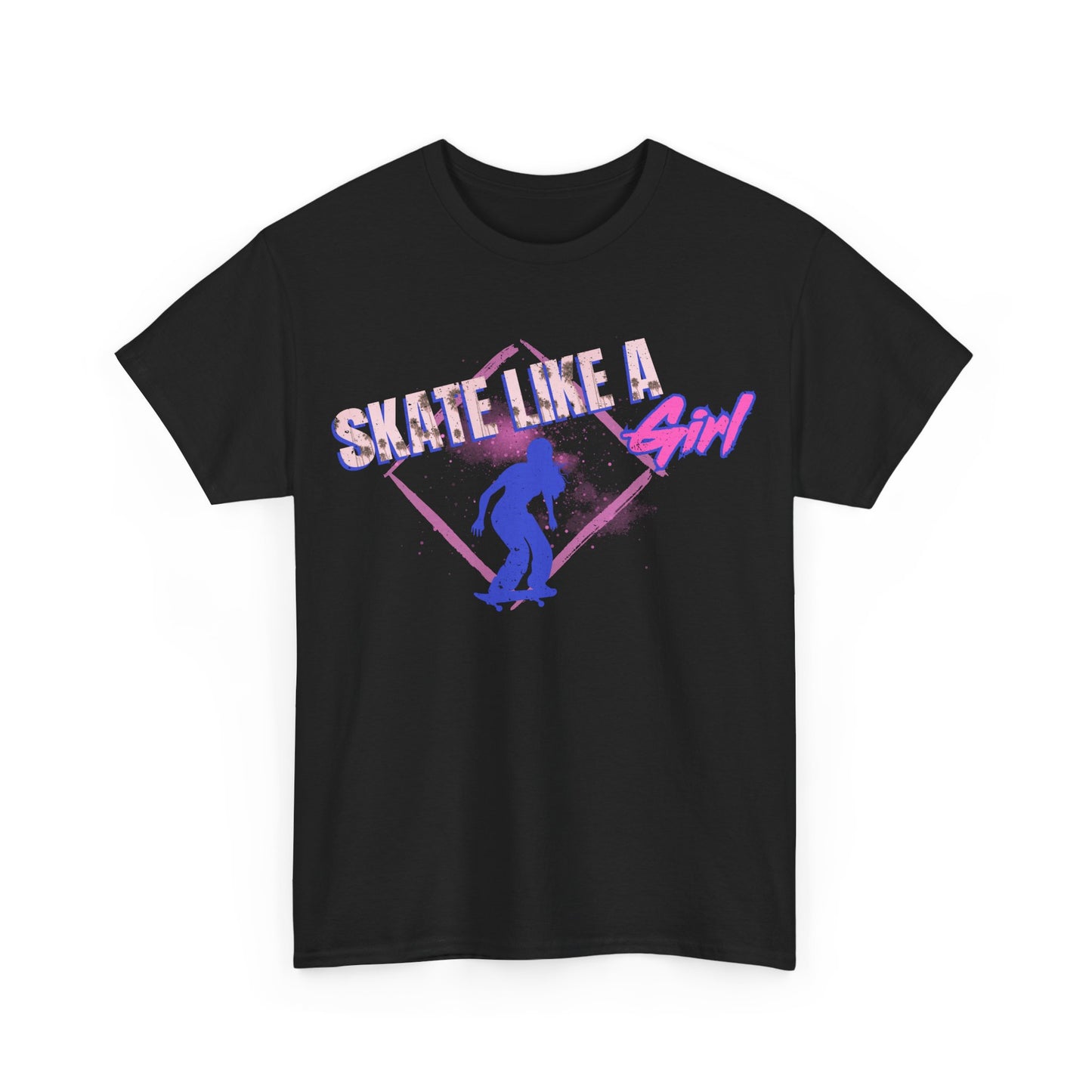 Skate Like a Girl Skater Cotton Tee - Summer Nights