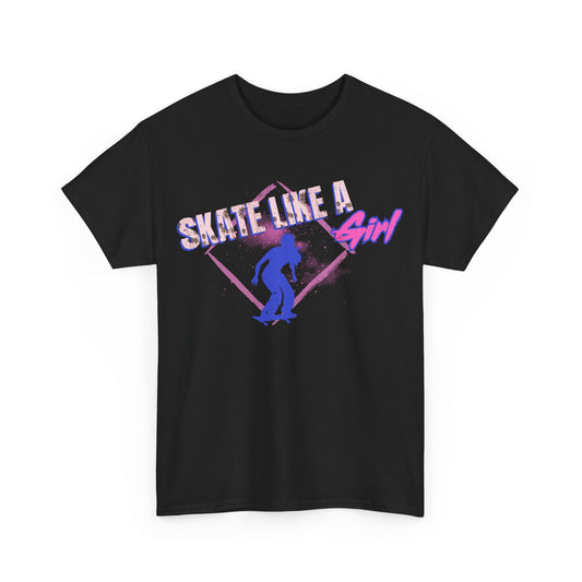 Skate Like a Girl Skater Cotton Tee - Summer Nights