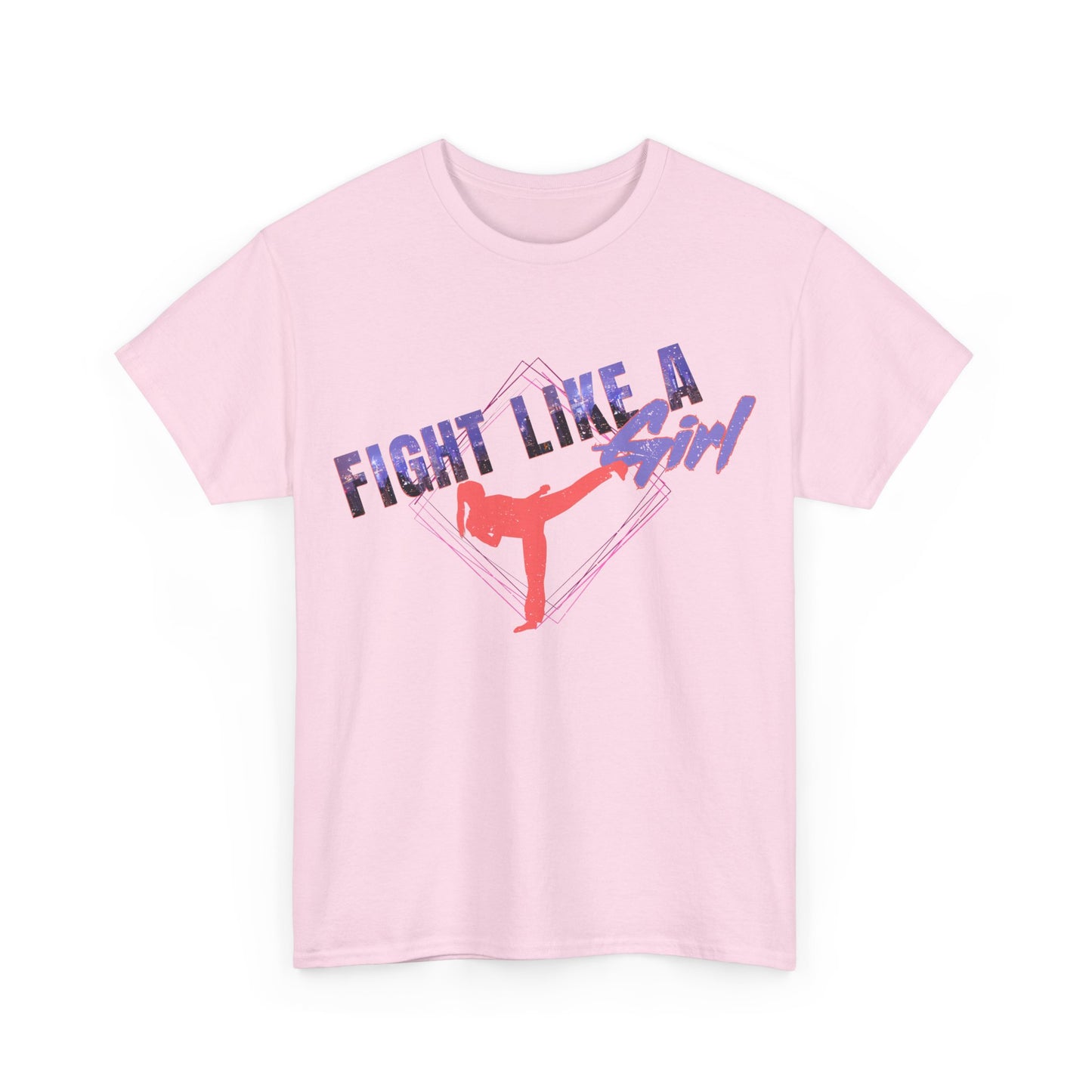 Fight Like a Girl Karate Cotton Tee - City Lights