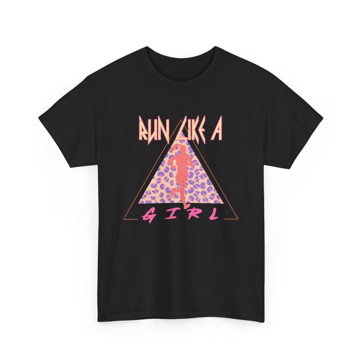 Run Like a Girl Runner Cotton Tee - Retro Rocker