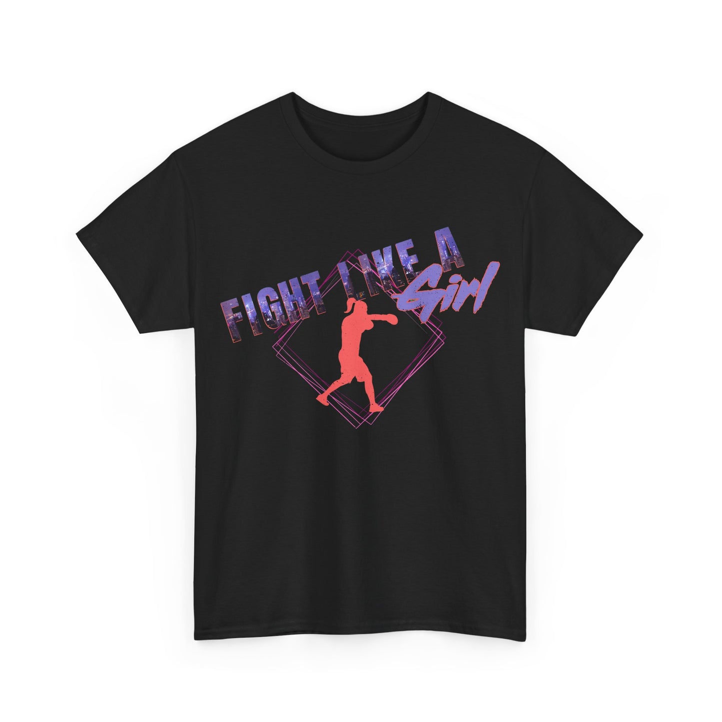 Fight Like A Girl Boxing Cotton Tee - City Lights