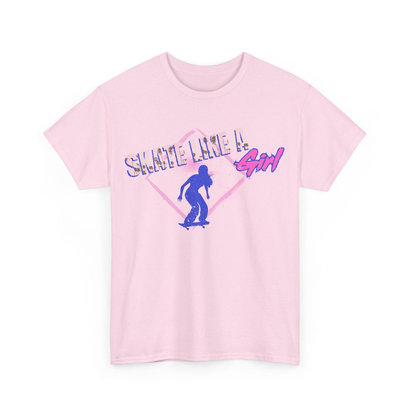 Skate Like a Girl Skater Cotton Tee - Summer Nights