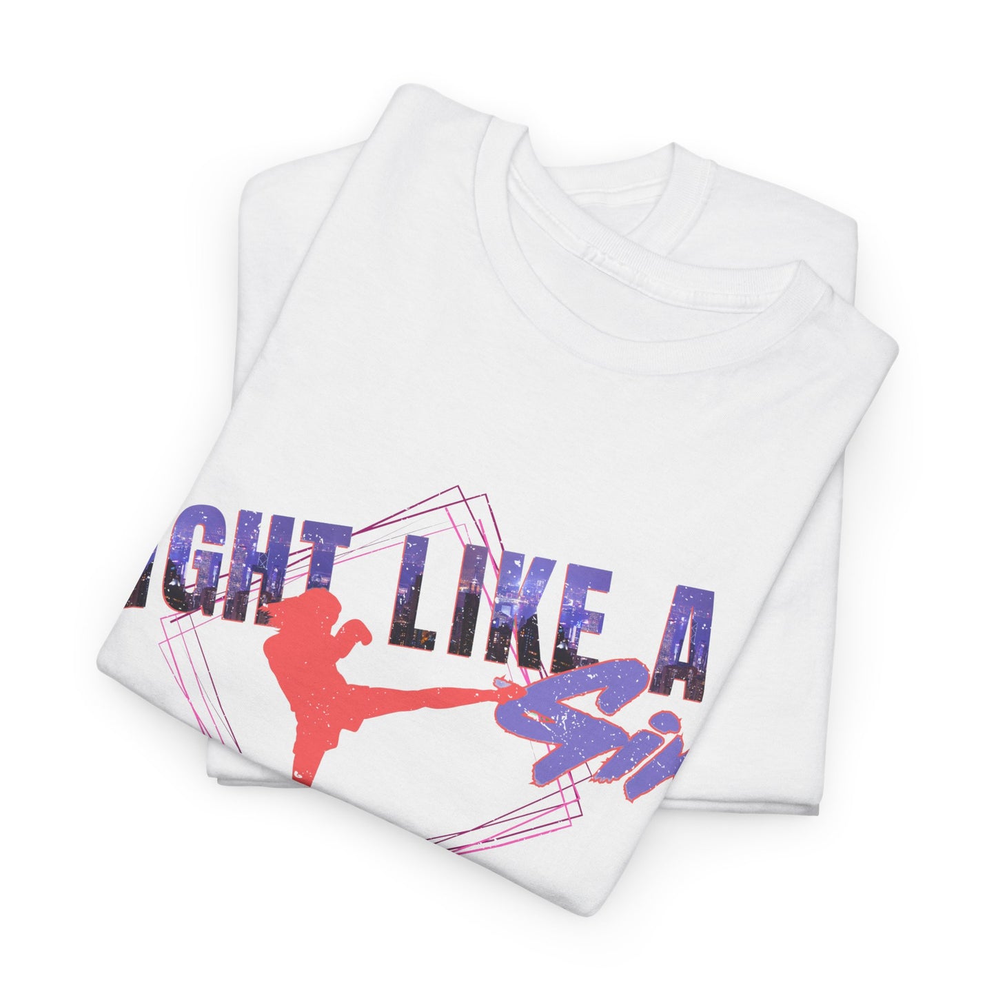 Fight Like a Girl Muay Thai Cotton Tee - City Lights