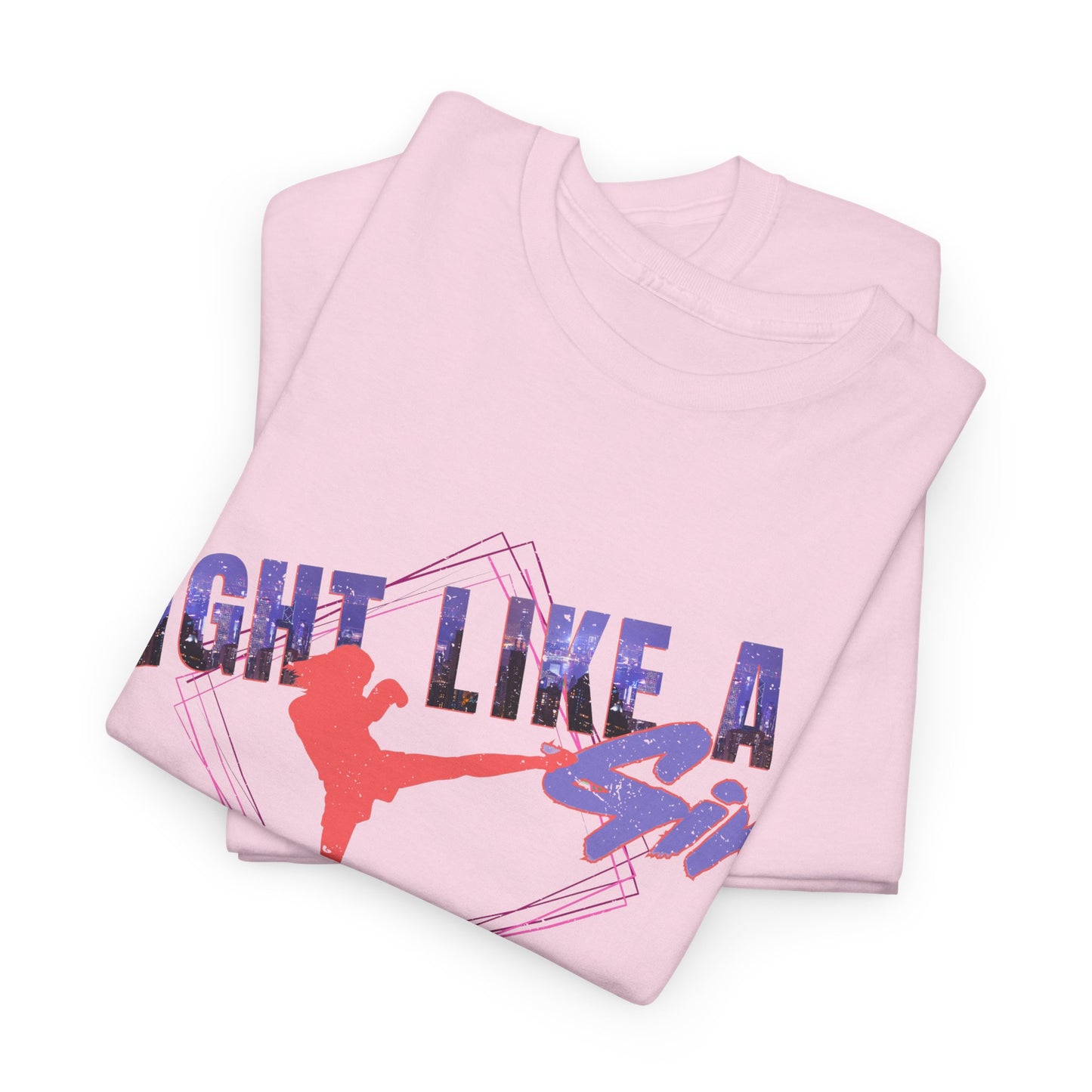 Fight Like a Girl Muay Thai Cotton Tee - City Lights